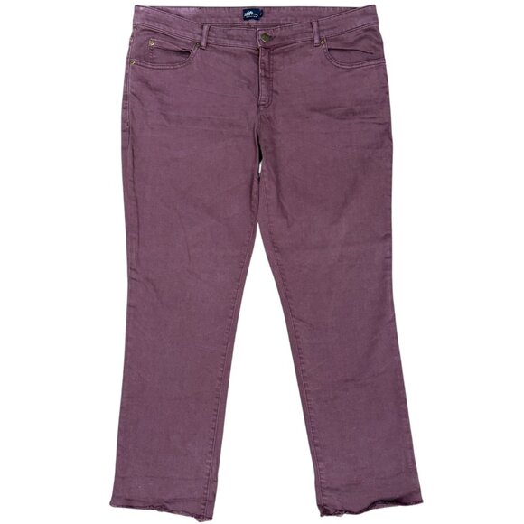 EUC Women's L.L. BEAN‎ Plum Straight Leg Midrise Jeans | Size 12 - Picture 1 of 8